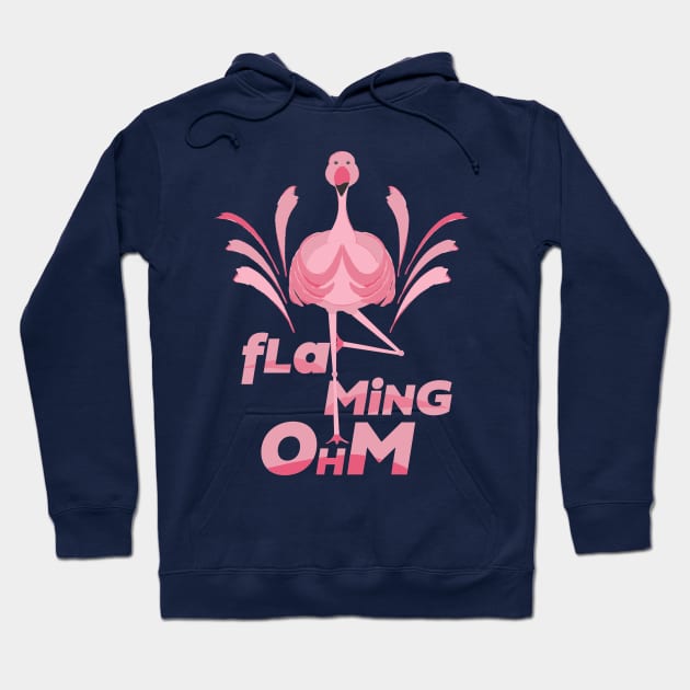 Yoga Flamingo Pink Hoodie by iamKaye